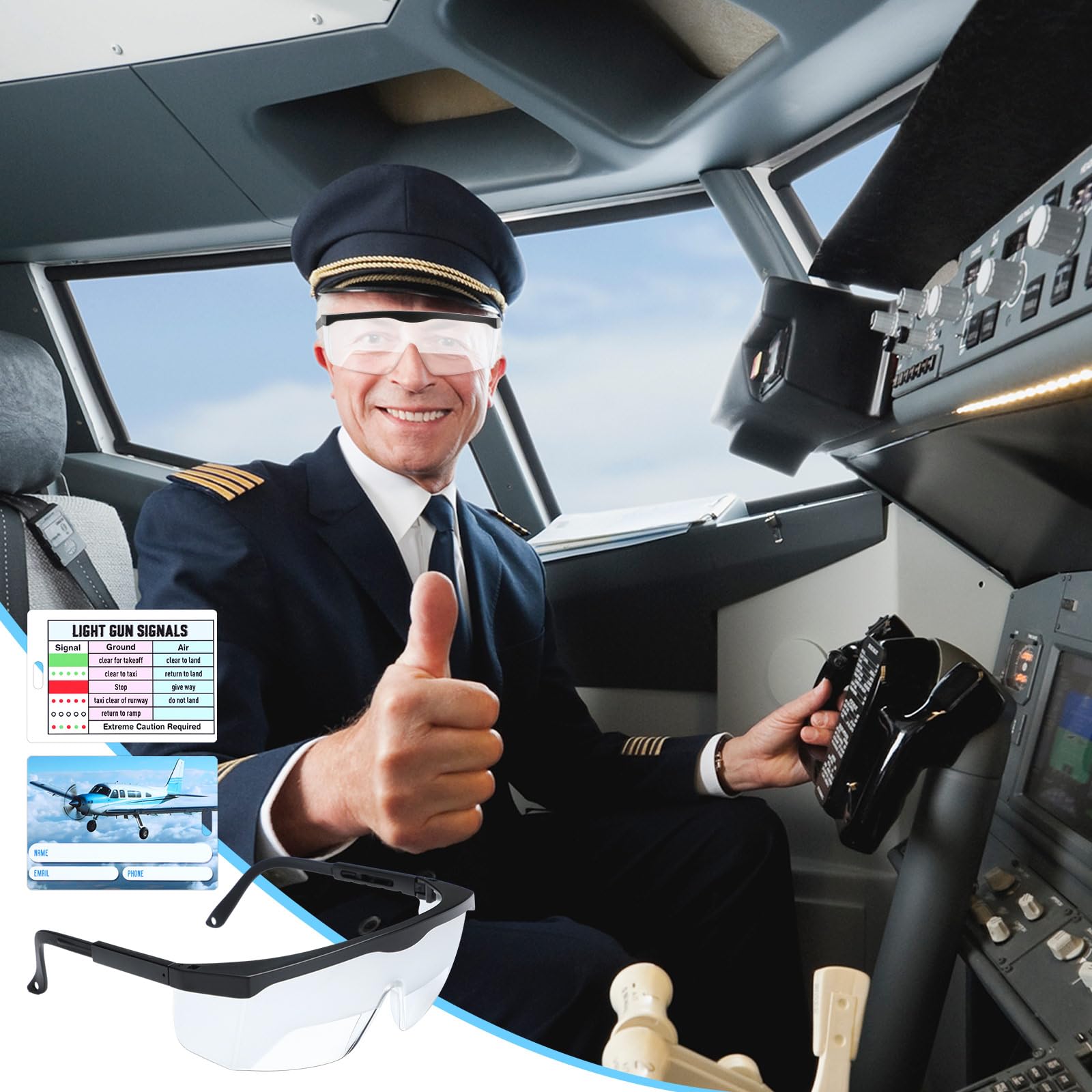 Snapklik.com : Saysurey 2 Set Ifr Aviation Flight Training Glasses ...
