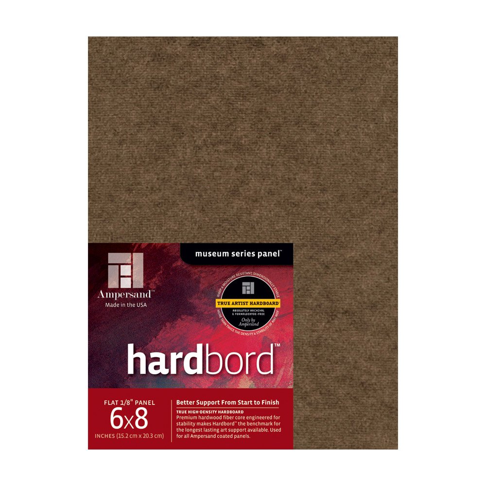 Ampersand Museum Series Hardbord for Painting and Mounting, 1/8 Inch Depth, 6X8 Inch, Pack of 3 (AMHB0608)