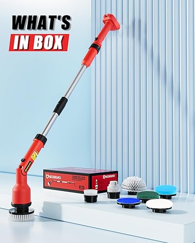 Miniatura 5 de Limpiador eléctrico giratorio compatible con batería Milwaukee de 18 V (batería no incluida), depurador a batería de 1000 RPM con brazo de extensión