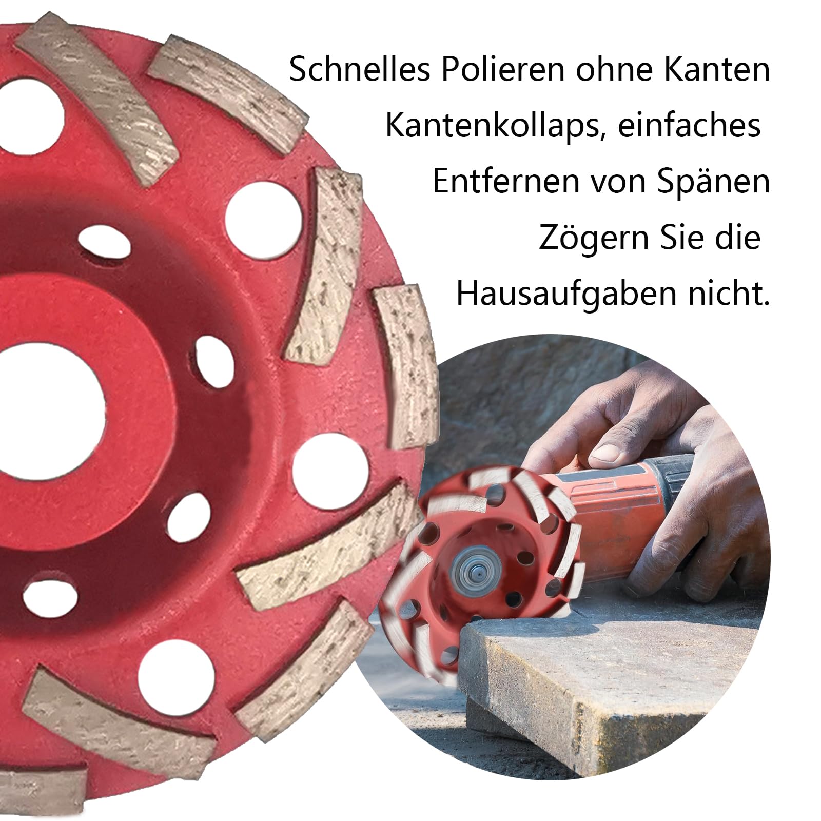 Disque Diamant 125 Mm Pour Béton, Pierre, Colle Carrelage - Haute Performance, Compatible Meuleuse Standard