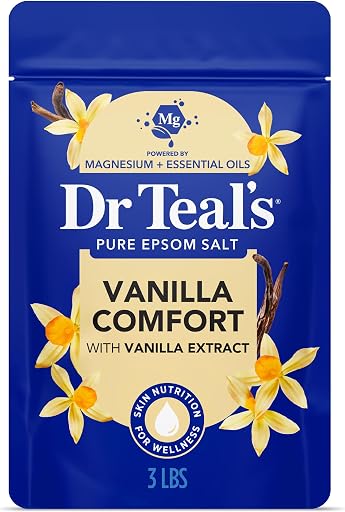 Dr Teal's Epsom Salt Magnesium Soak, Vanilla Comfort, 3 lbs