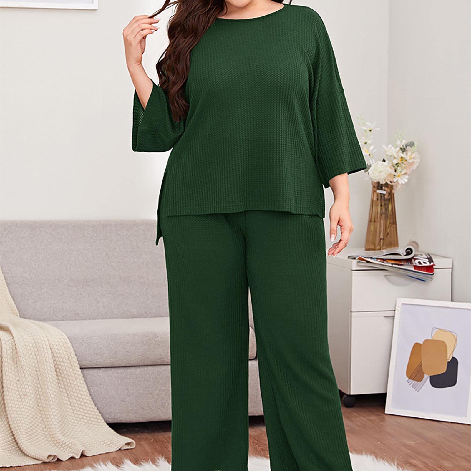 Pyjamas Pyjama Set pour Femmes, Ensembles de Pyjama Deux Pièces, Hauts et Pantalons à Manches Longues, Vêtements de Nuit, Vêtements de Nuit