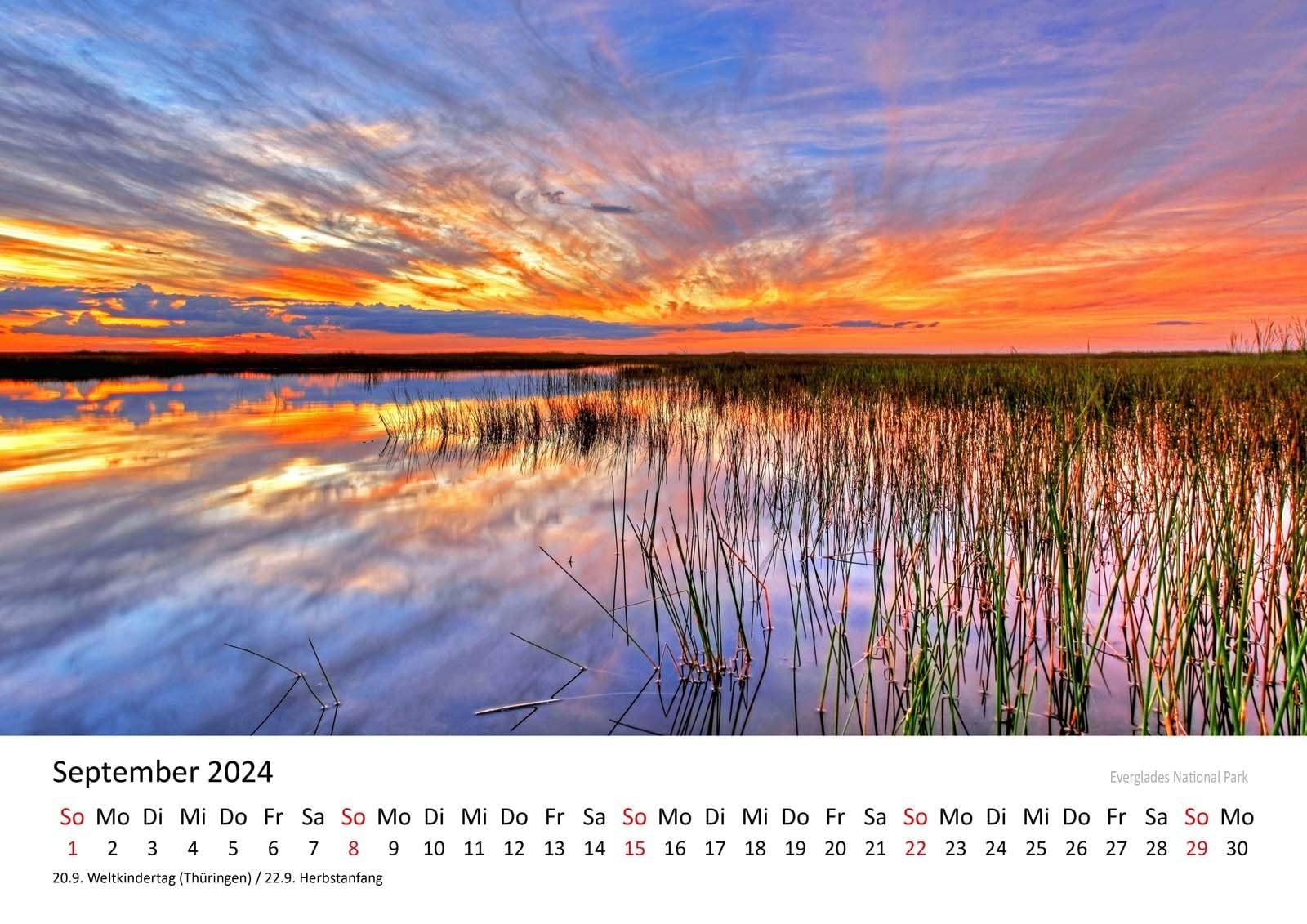 Edition Seidel Calendrier Mural De Qualité Supérieure USA National Parcs 2024 Format DIN A3 Calendrier Mural Amérique Nature Forêt Paysage Grand Canyon