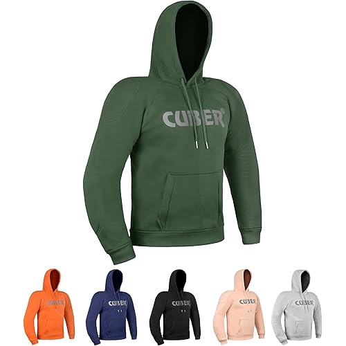 CUBER MOTORCYCLE HOODIE FOR MEN & WOMEN WITH ARMOR, DUAL SPORT MOTORBIKE RIDING JACKET