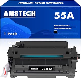55A CE255A Toner Cartridge Compatible for HP 55X CE255AD CE255X LaserJet Enterprise P3015DN P3015D Pro 500 MFP M521 M521DN M521DW M525 M525F M525DN M525C P3015X P3016 P3011 (Black, 1-Pack)