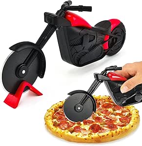 Ailgely Tagliapizza, tagliapizza a 7 ruote, in acciaio inox 430, multifunzione, per pizza, torte, waffle e biscotti
