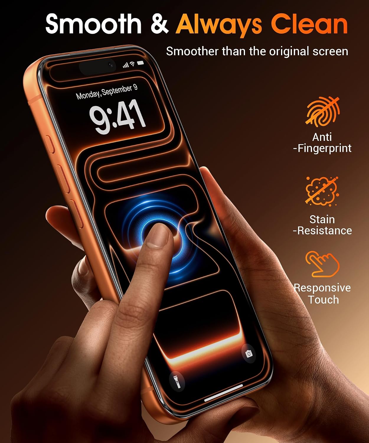 GolbinBox 2-Pack for iPhone 17 Pro Max Screen Protector [Anti-Reflection] [3D Full Coverage] 12FT Drop Protection, 9H+ Hardness, Anti-Fingerprint, HD Clear Tempered Glass for iPhone 17ProMax 6.9"