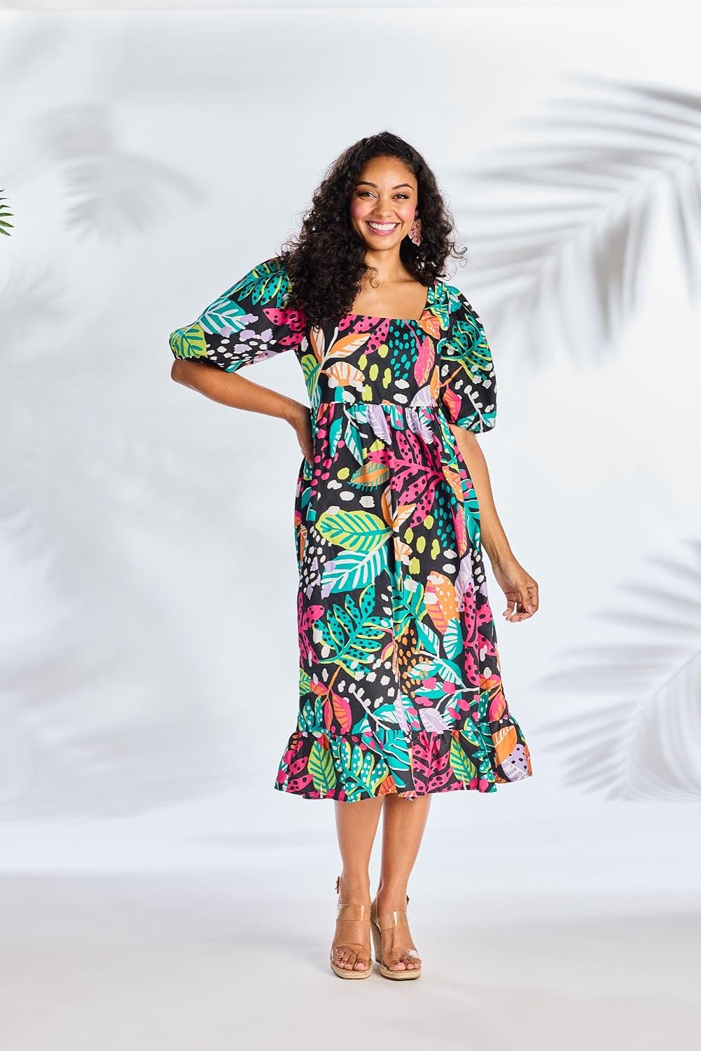 Mud Pie Women's Women's Gentry Printed Midi Dress