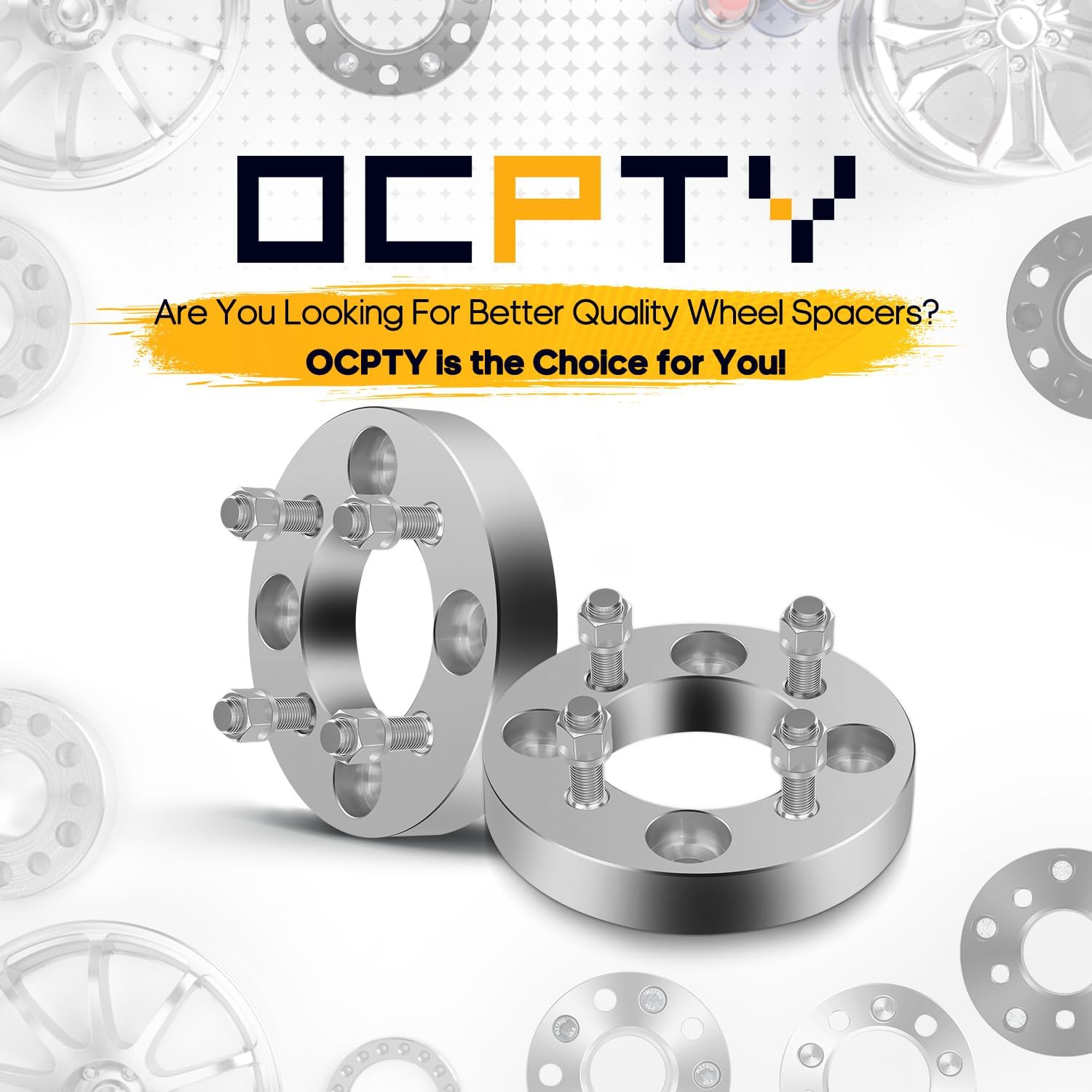 OCPTY 4x108 to 4x100 Wheel Adapters 1 inch with 12x1.5 ThreadSize 78.1mm Hub Bore fits 1995-2000 for Contour Wheel Adapter 2PCS