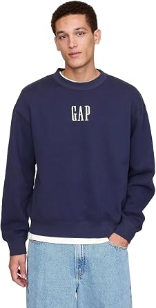 GAP Mens Logo Crewneck Fleece Sweatshirt