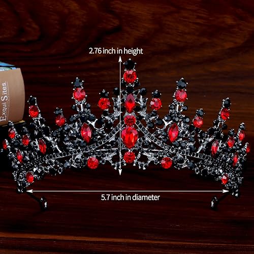 Miniatura 112 de TOBATOBA - Corona dorada para mujer, tiara de boda, corona de reina, corona de cristal, coronas de princesa real para ramos de flores, tocado