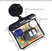 DRLOKPAK Submersible Waterproof Wallet 2Pack Dry Car Key FOB Case