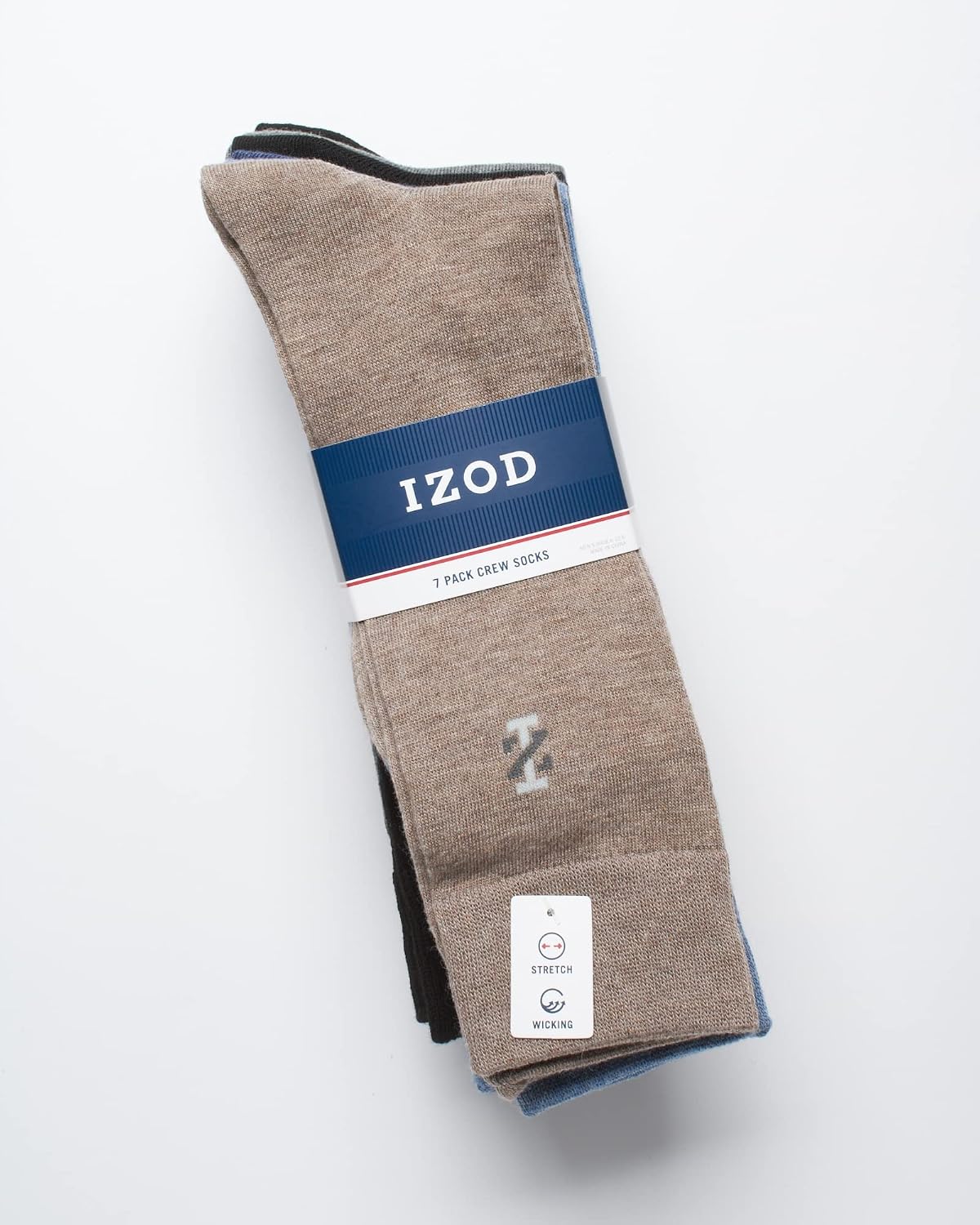 IZOD Mens 7 Pack Dress Casual Socks Lightweight and Moisture Wicking Dress image 2