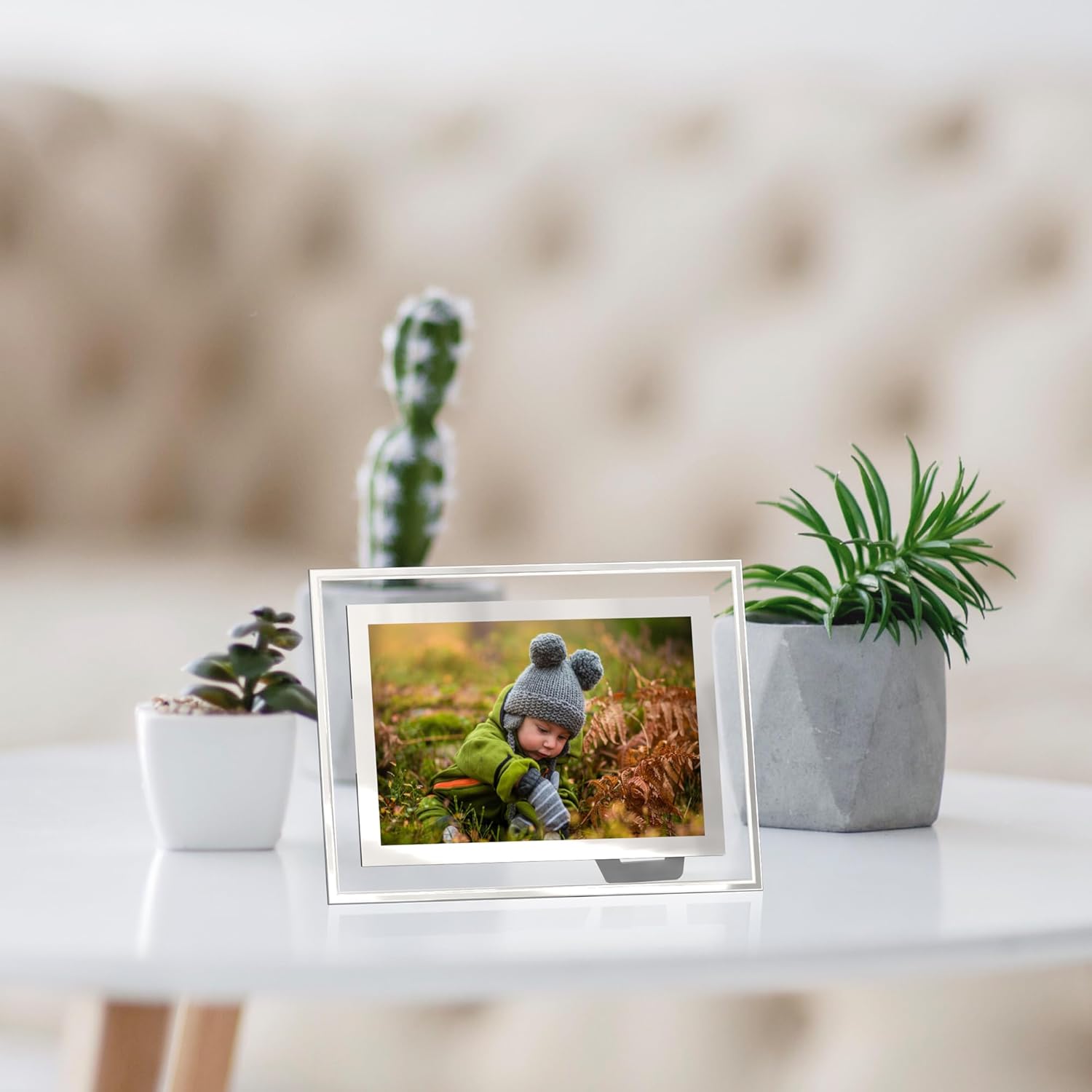 4x6 Picture Frames Set of 2, Desktop Clear Glass Photo Frame Horizontal or Vertical Display for Landscape, Portrait, Wedding, Pet Photos