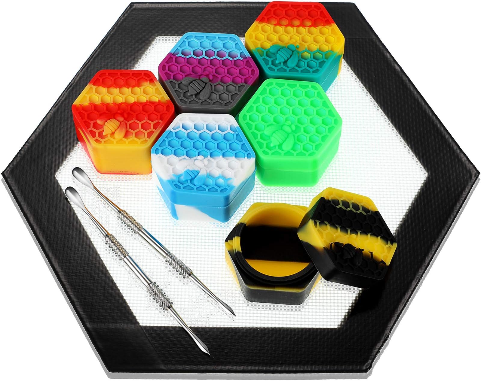 Aazon.co: TitanOwl 10 X Non-stick Jar Storage Silicone Container