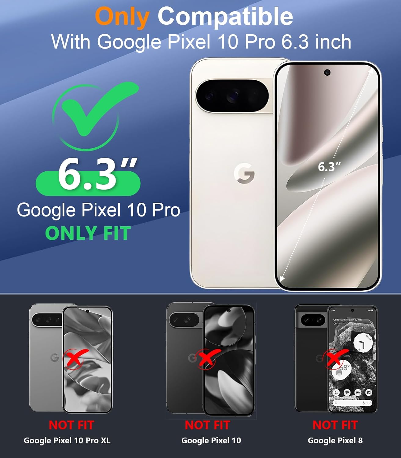 for Google Pixel 10 Pro Case Waterproof,Built-in Lens & Screen Protector[Full Body Shockproof][Military Dropproof][Dustproof][IP68 Underwater]Protective Cover for Pixel 10 Pro 6.3”-Black/Clear