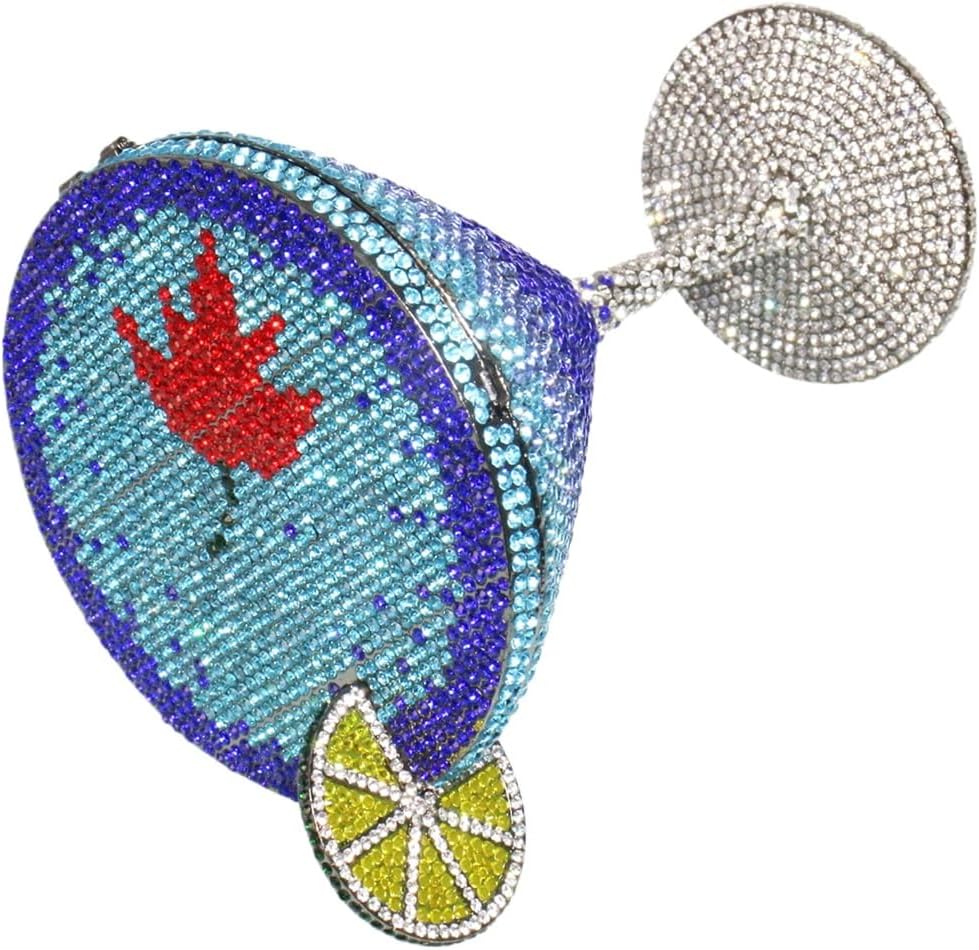 UMREN Cocktail Goblet Rhinestone Clutch for Women Unique Crystal Evening Bag Diamond Purse Wedding Party Prom Handbag - Image 5