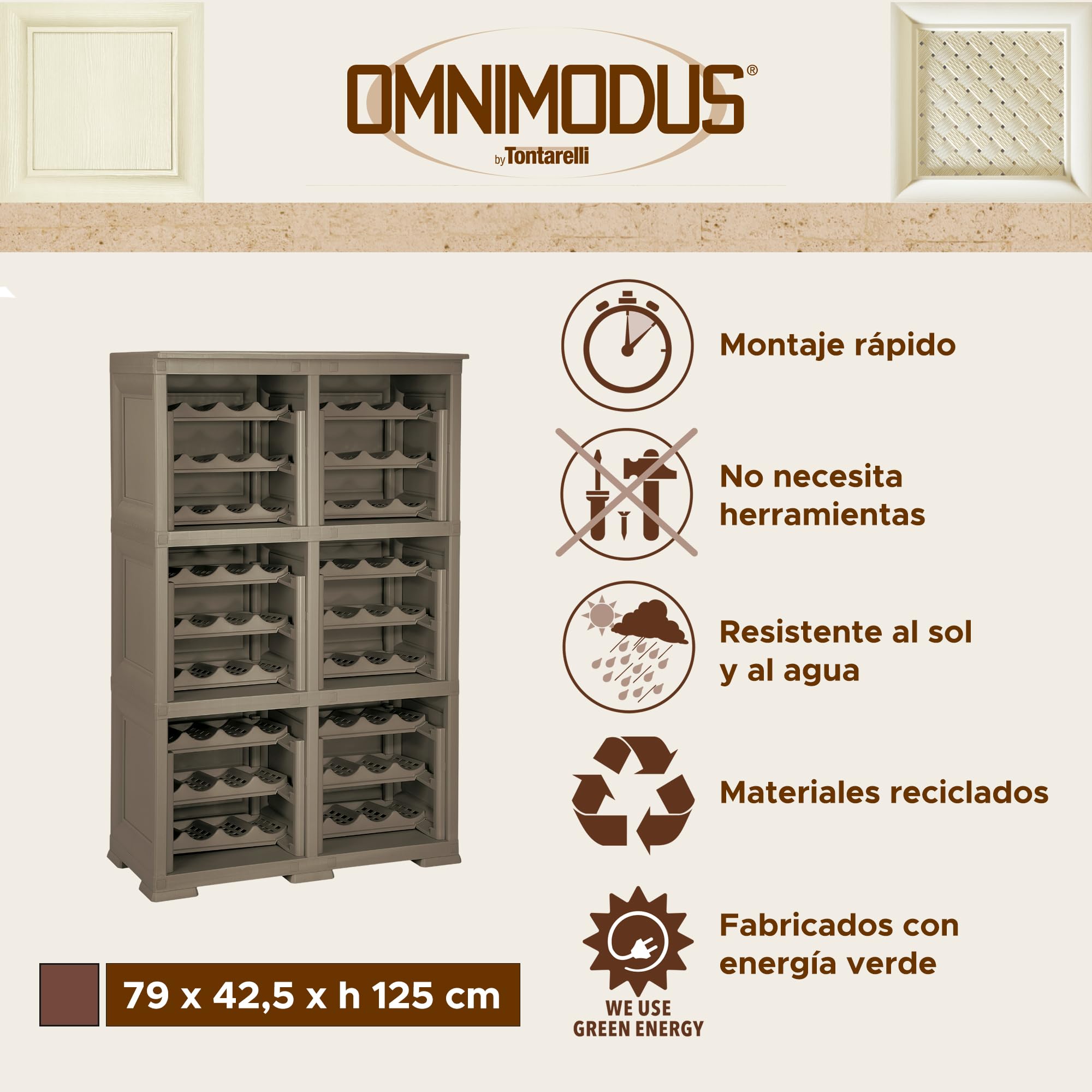 GIANTEX Botellero De Madera De Pino Para 72 Botellas Con 6 Niveles, Estanteía De Almacenamiento De Vino Independiente, Diseño Inclinado, Soporte De Botellas Para Cocina Y Bar, 119 X 29 X 71,5