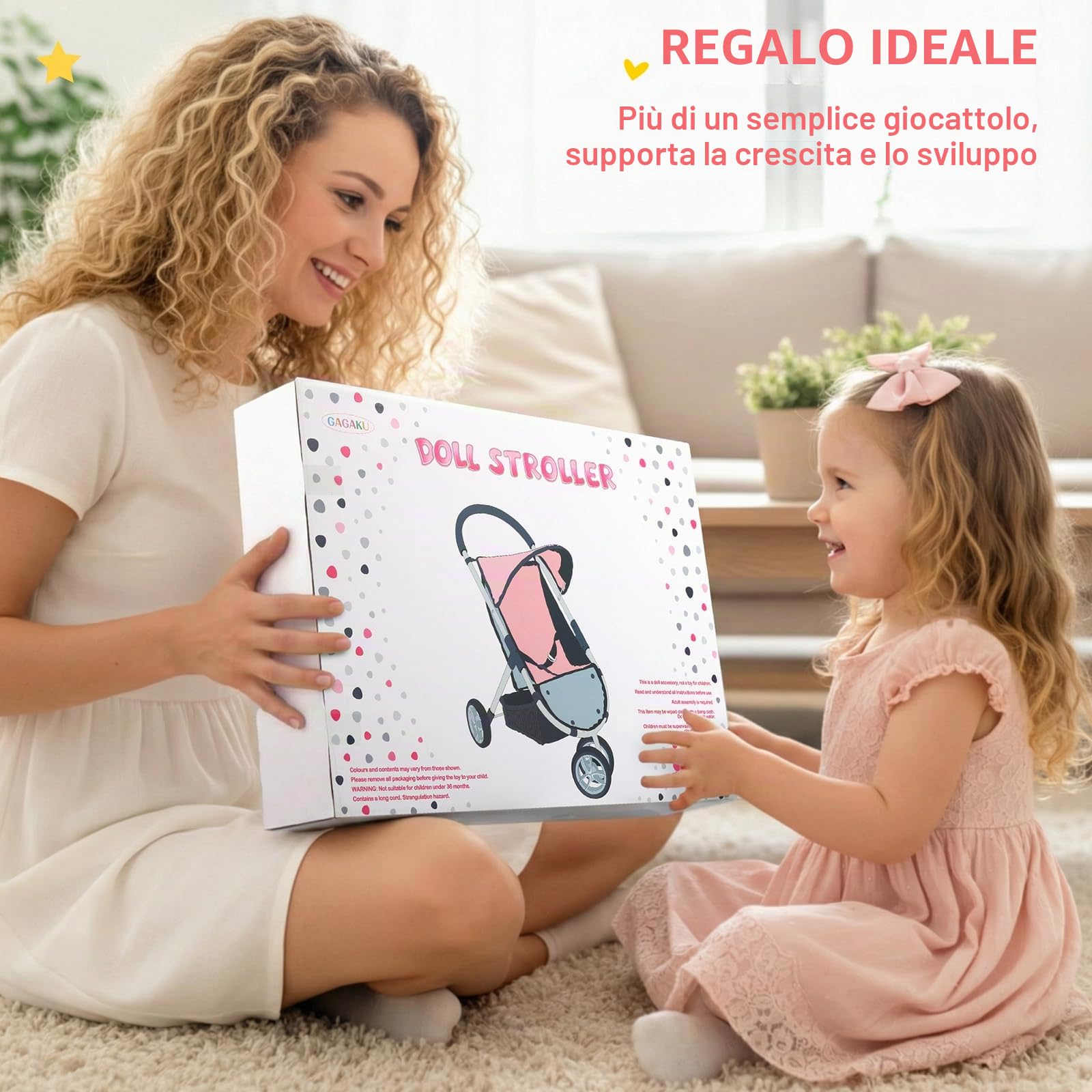 GAGAKU Passeggino per bambole, Grigio