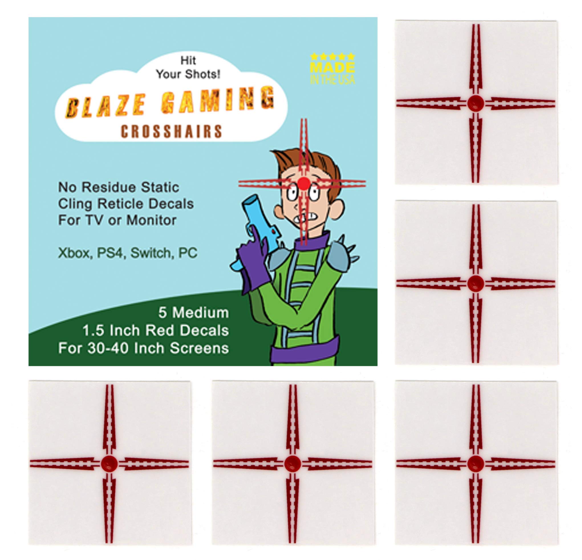 Buy Blaze Gaming Crosshairs High Contrast Red Medium 1.5 Inch FPS Video