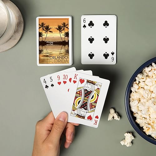 Miniatura 2 de Orlando, Florida, Hamaca y Palmas (Baraja de Cartas, Tamaño de Póker de 52 Cartas con Jokers)