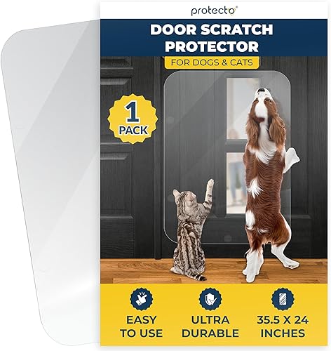 PROTECTO Protector de puerta contra arañazos del perro protector antiarañazos para muebles ventana pared protector de garra transparente y