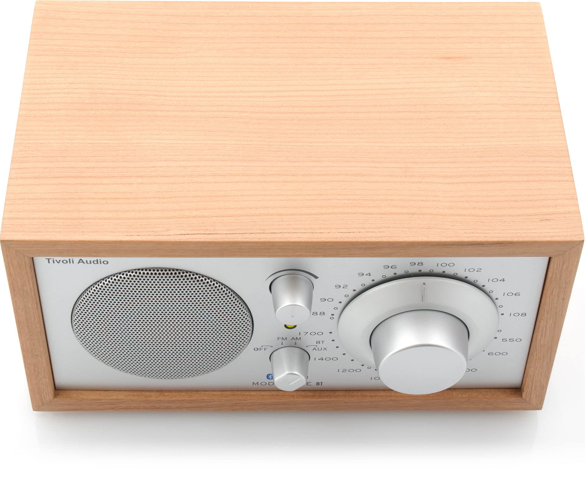 Tivoli Audio Model ONE Bluetooth - Poste Radio Vintage Retro en Bois Petite Radio Cuisine AM / FM Secteur Enceinte Bluetooth Radio - Bois Argent