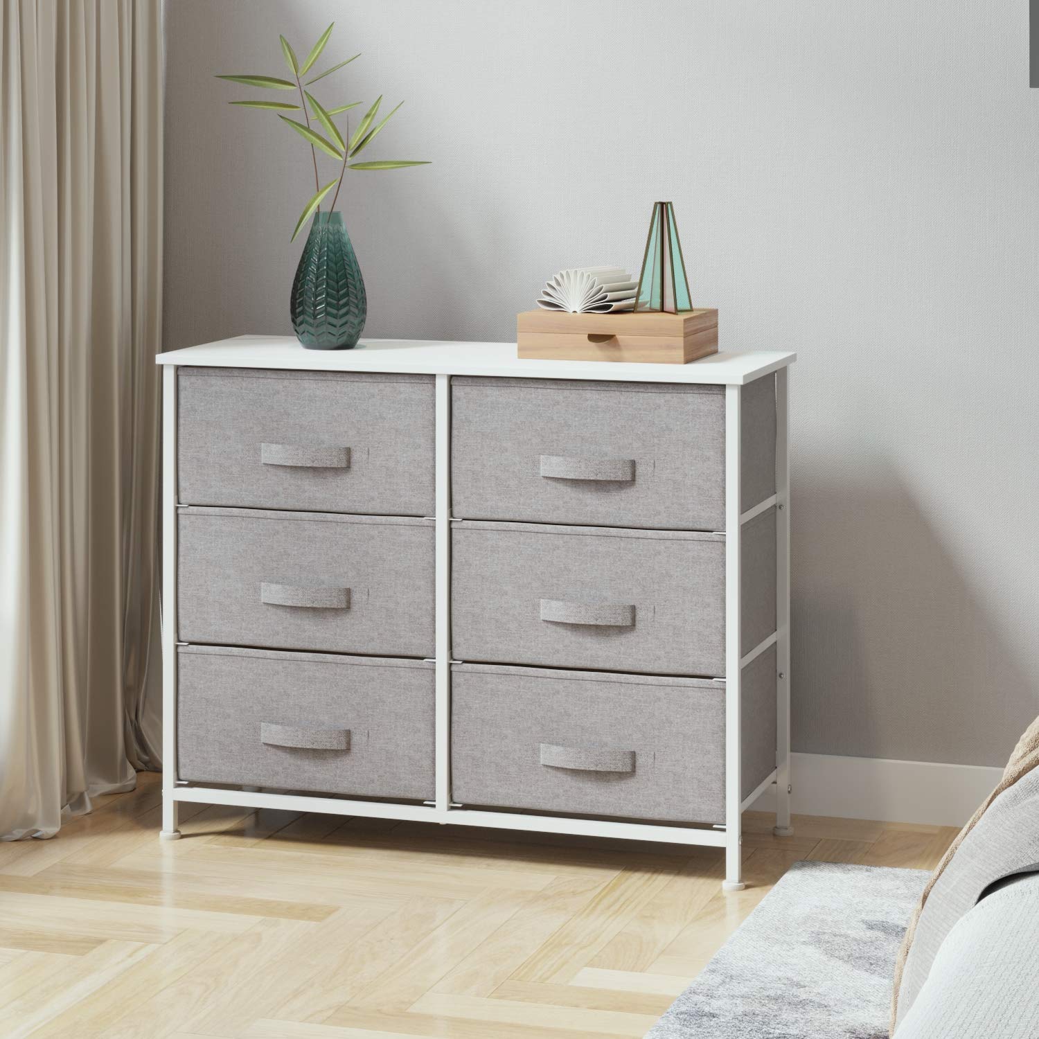 Joolihome - Cassettiera con cassetti in tessuto e struttura