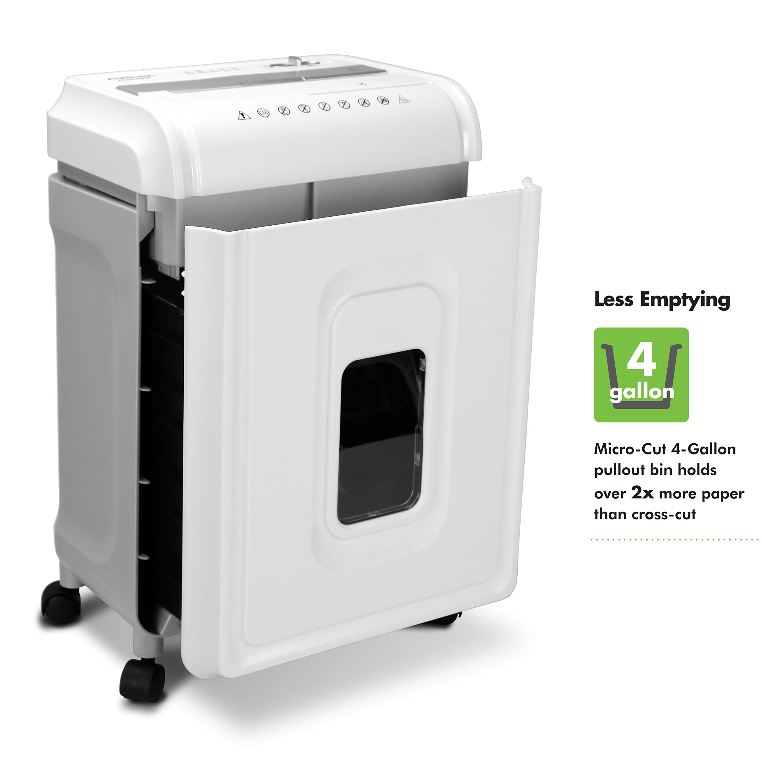 Aurora High-Security 8-Sheet Micro-Cut Paper, CD/DVD and Credit Card Shredder, White/Gray — Amazon image 4