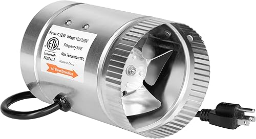 iPower Ventilador de conducto en lĂnea de 4 pulgadas, ventilador de escape de 100 CFM con bajo ruido para ventilaciĂłn HVAC en ático, baño, base y iPower Ventilador de conducto en lĂnea de 4 pulgadas, ventilador de escape de 100 CFM con bajo ruido para ventilaciĂłn HVAC en ático, baño, base y