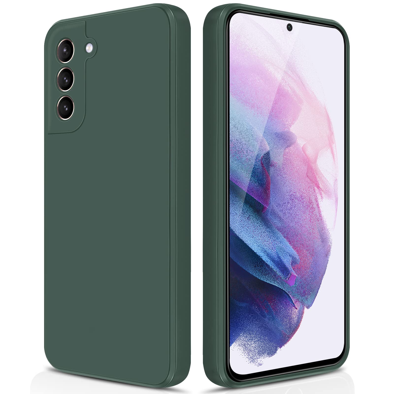 GiiYoon Silicone Case Compatible with Samsung Galaxy S21 Plus, Full Body Silky Soft Touch Phone Case with Camera Protection, Shockproof Cover with