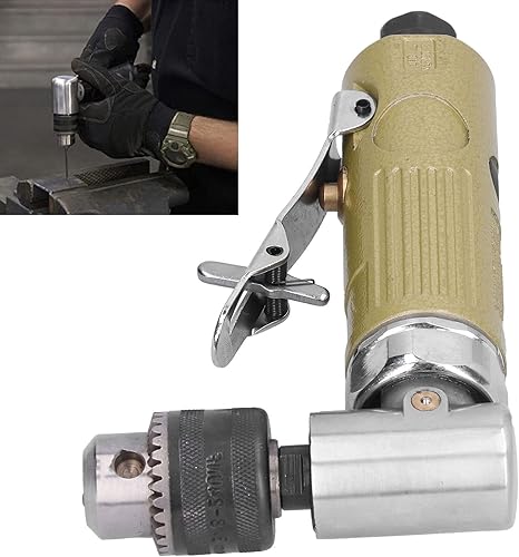 Miniatura 7 de Taladro neumático de aire de codo de 90 grados, potente máquina de perforación angular, herramienta neumática de taladro de aire