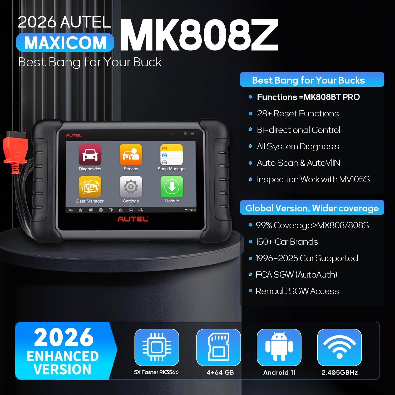 Amazon.co.jp: Autel OBD2 スキャナー MaxiCOM MK808Z 自動車診断
