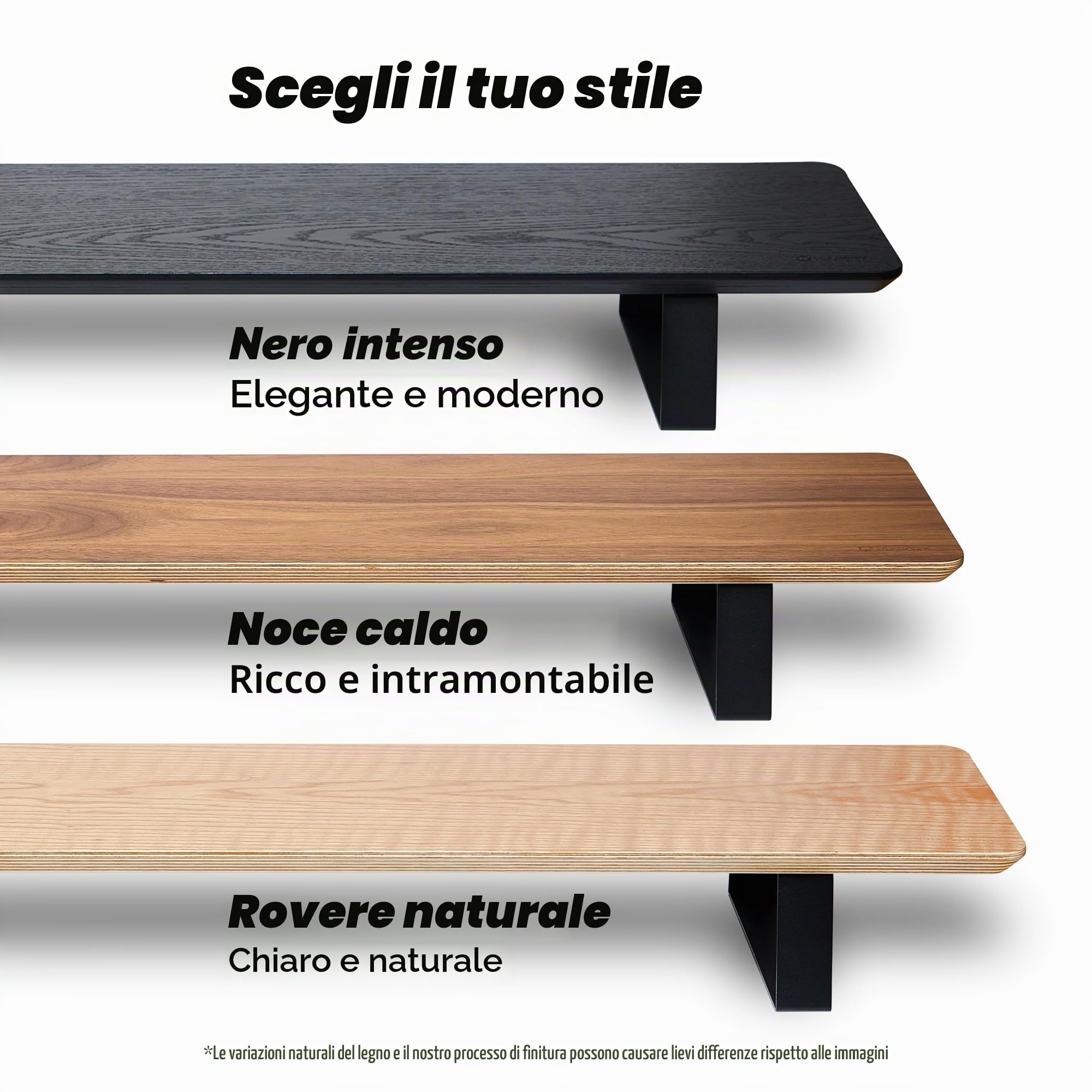 ULTRARM Moodular Supporto per Monitor in Legno da 85 cm (33,4") Organizzatore da Scrivania con Guide Scorrevoli in Metallo per Cassetto, Vassoio, Laptop, Tablet, Telefono e Cuffie Supporto Regolabile