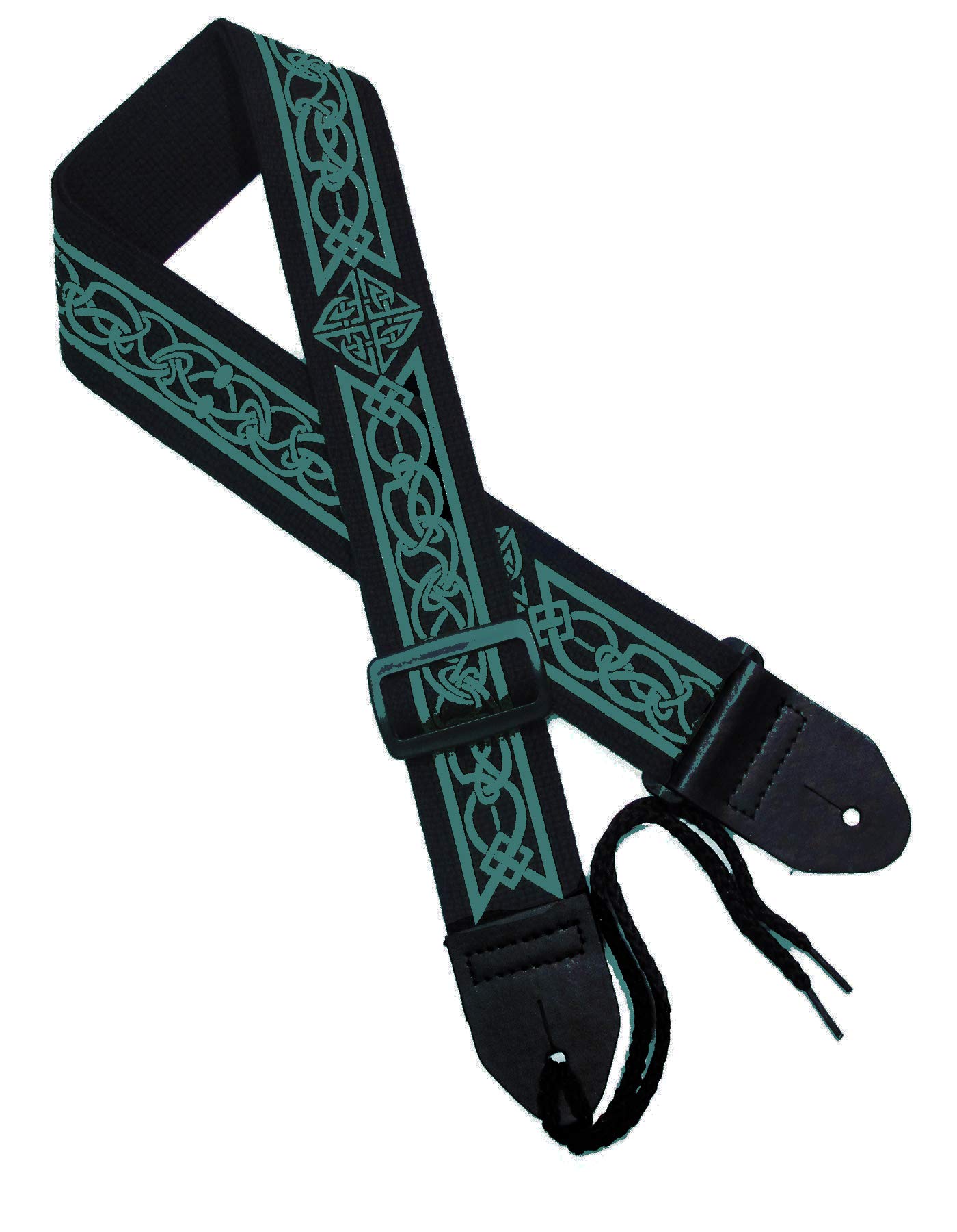 Celtic Knot Guitar Strap with Celtic Design #3 - 2" Cotton Guitar Strap