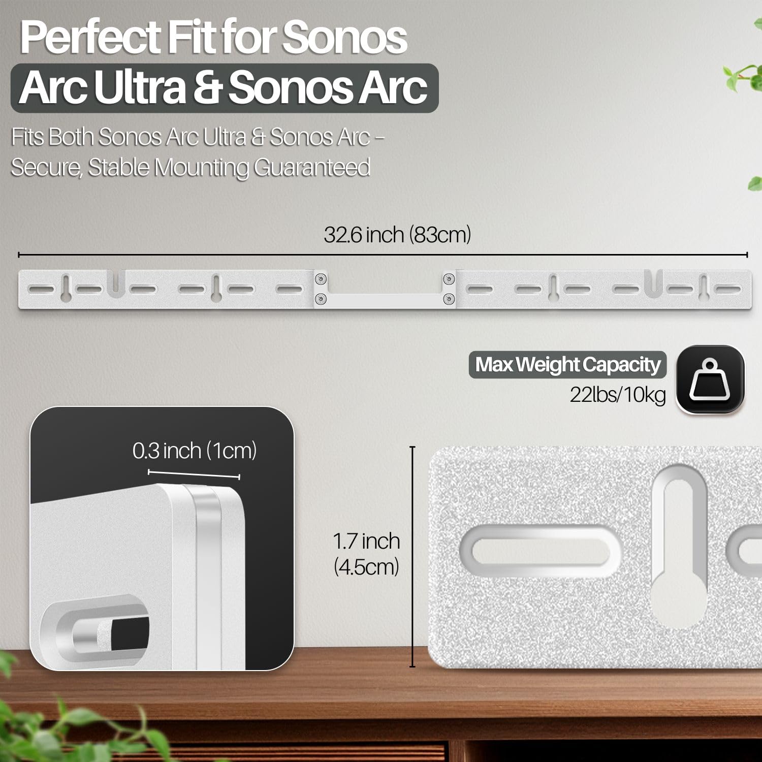 TNP Soundbar Wall Mount for Sonos Arc Ultra and Sonos Arc
