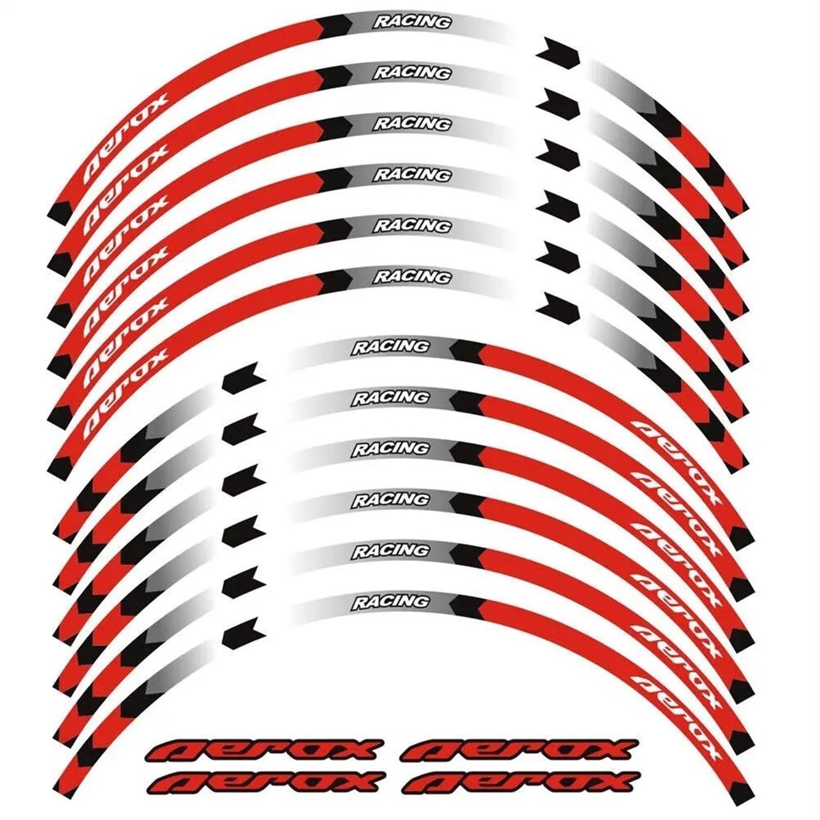Motorcycle Wheel Sticker Reflective Decal Rim Waterproof for Yamaha NVX155 for Aerox 155(Color12)