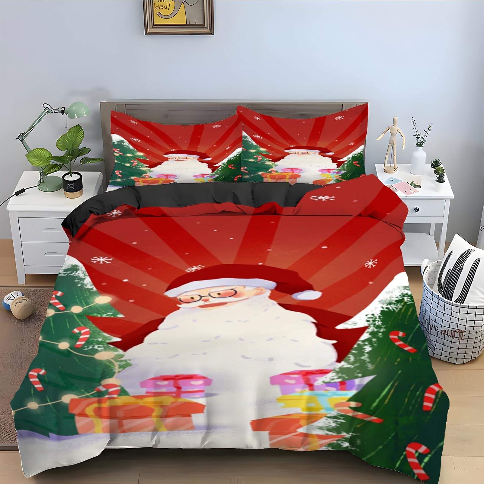 Parure de lit 240 x 260 avec fermeture éclair pour un enfilage rapide