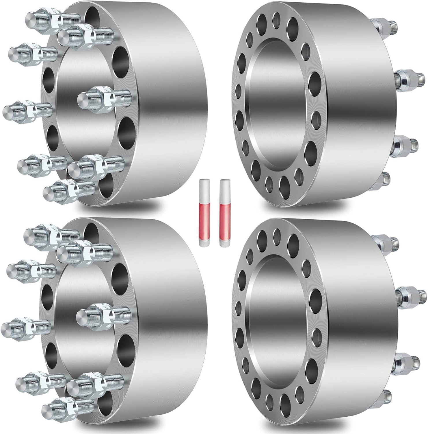 ECCPP 4PCS 8 Lug 3" Wheel Spacers 8x6.5 to 8x6.5 126.15mm 14x1.5 Fits for 1999-2009 for Chevrolet Silverado 2500| 2001-2010 for Chevrolet Silverado 2500 HD| 2001-2007 for Chevrolet Silverado 3500