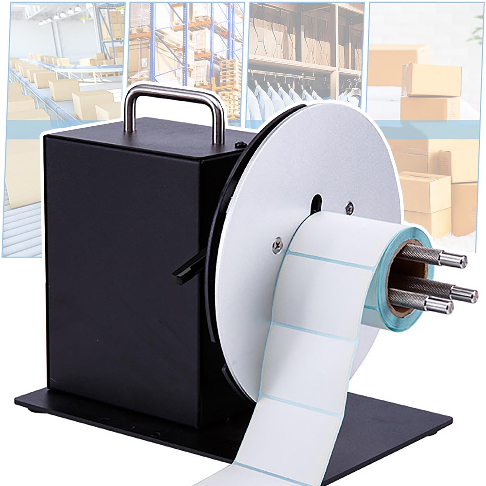ZILOOK 185 MM Label Rewinder, 1-3" Automatic Label Rewinder, Adjustable Speed, Machine Synchronised With The Printer, Suitable For All Kinds Of Printers
