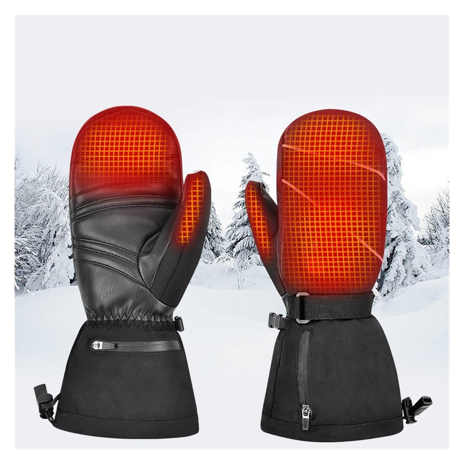 Guanti Guanti riscaldati for uomo Guanti da donna Guanti elettrici inverno Guanti riscaldamento riscaldamento ricaricabile Guanti riscaldamento, guanti da esterno a mano coperta for arrampicata escurs