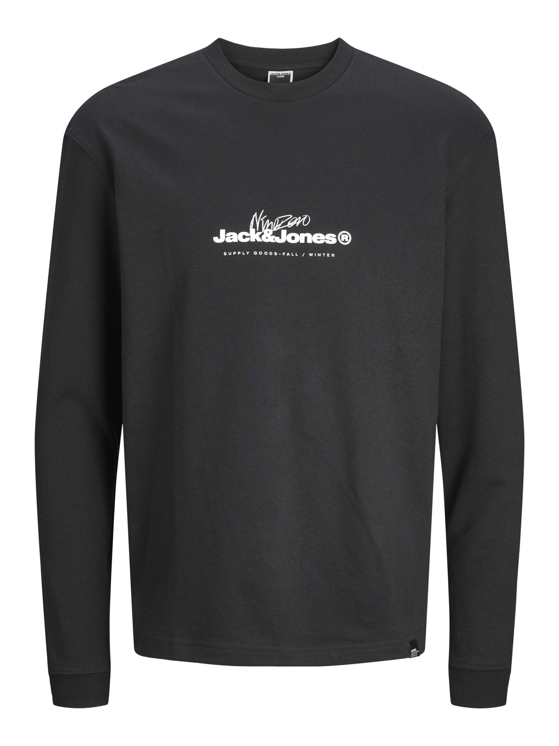 JACK & JONES Herren Jcocharlie Branding Tee Ls Crew Neck T-Shirt