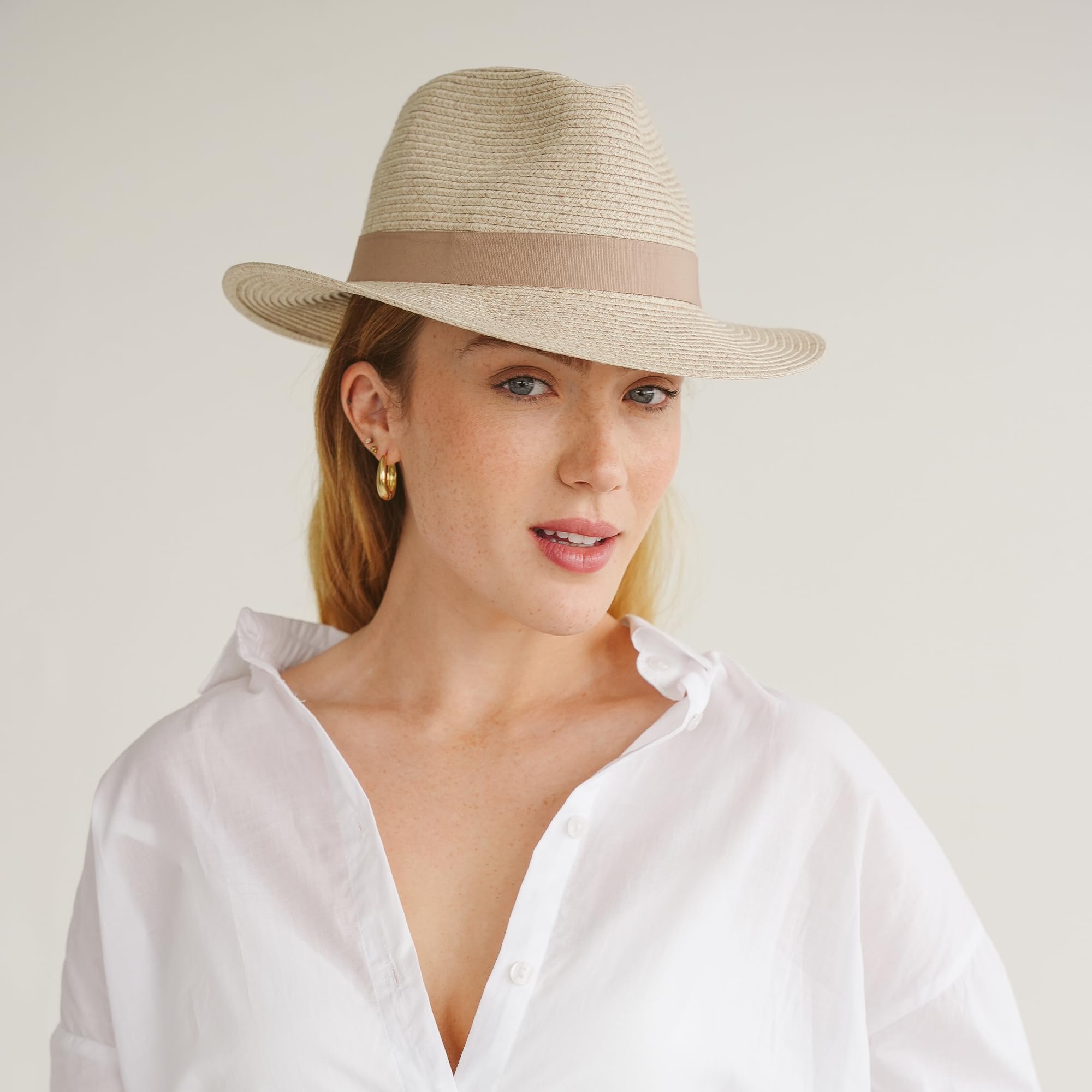 Vista Fedora - Reisefreundlicher Sonnenhut für Damen und Herren - Faltbarer Flexibraid Hut - klassischen Fedora Stil