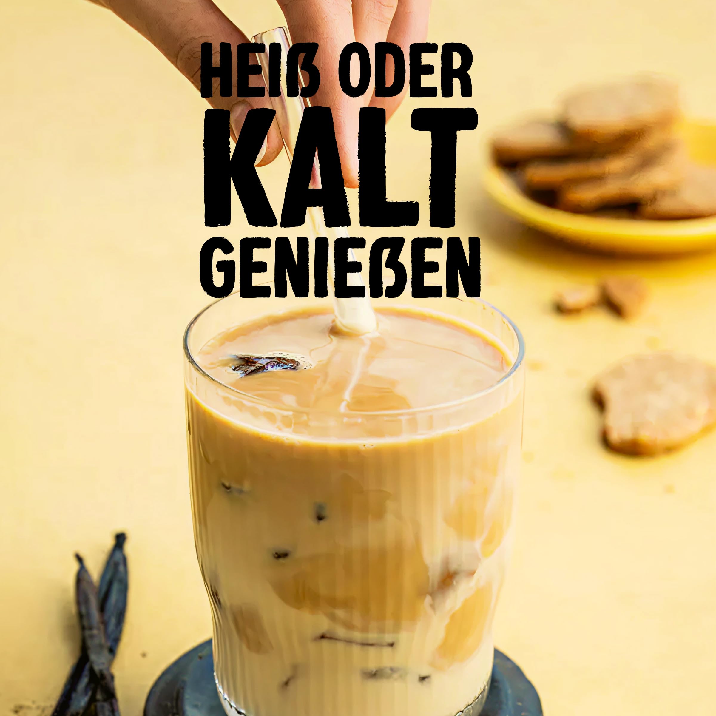 Alpro Barista Vanille – Zum Aufschäumen – Von Natur aus laktosefrei – Reich an Ballaststoffen, Calcium und Vitaminen – 8 x 750 ml – Haltbar