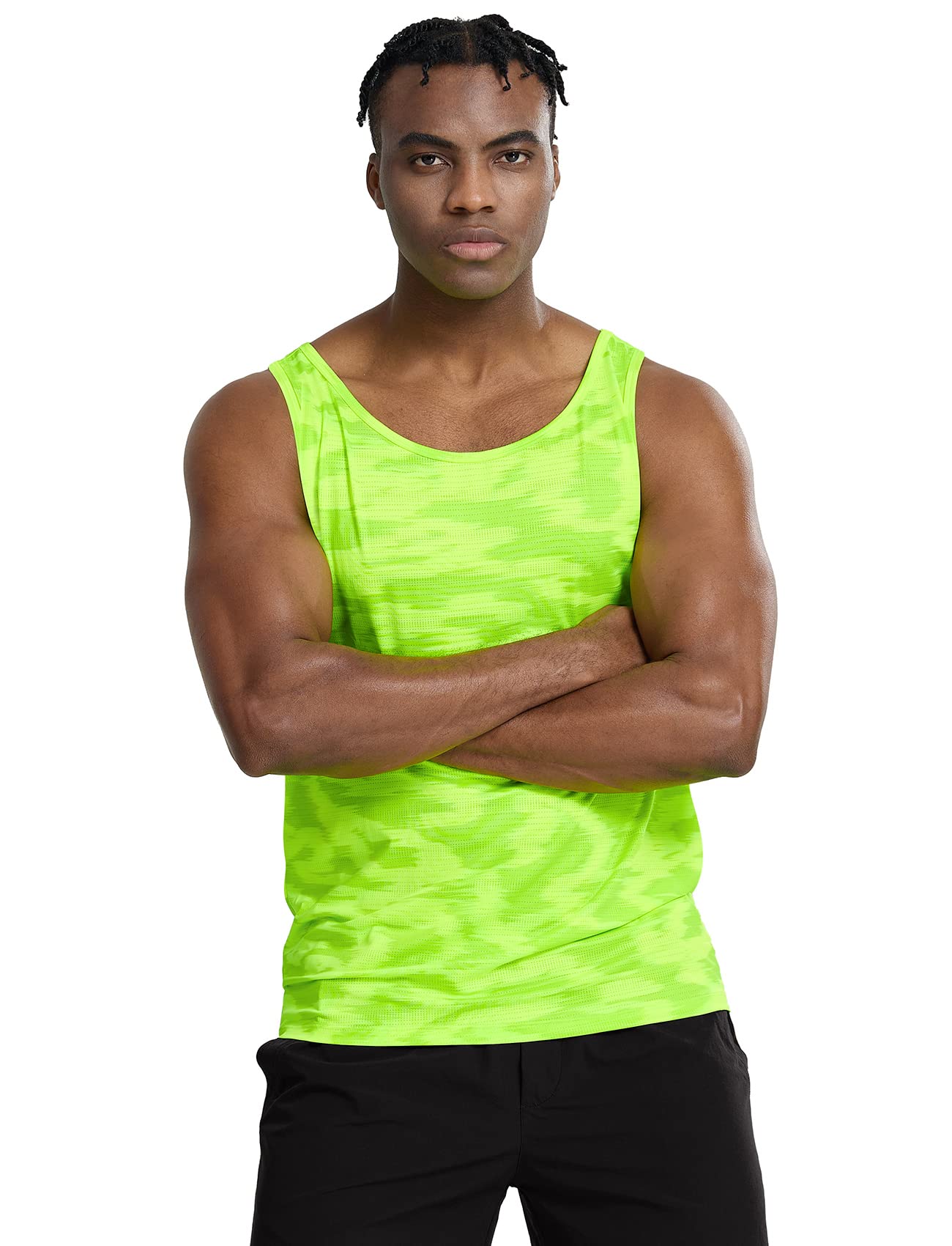Mens Tank Tops Workout Sleeveless Shirts Quick Dry Running Gym Mesh Muscle Tanks