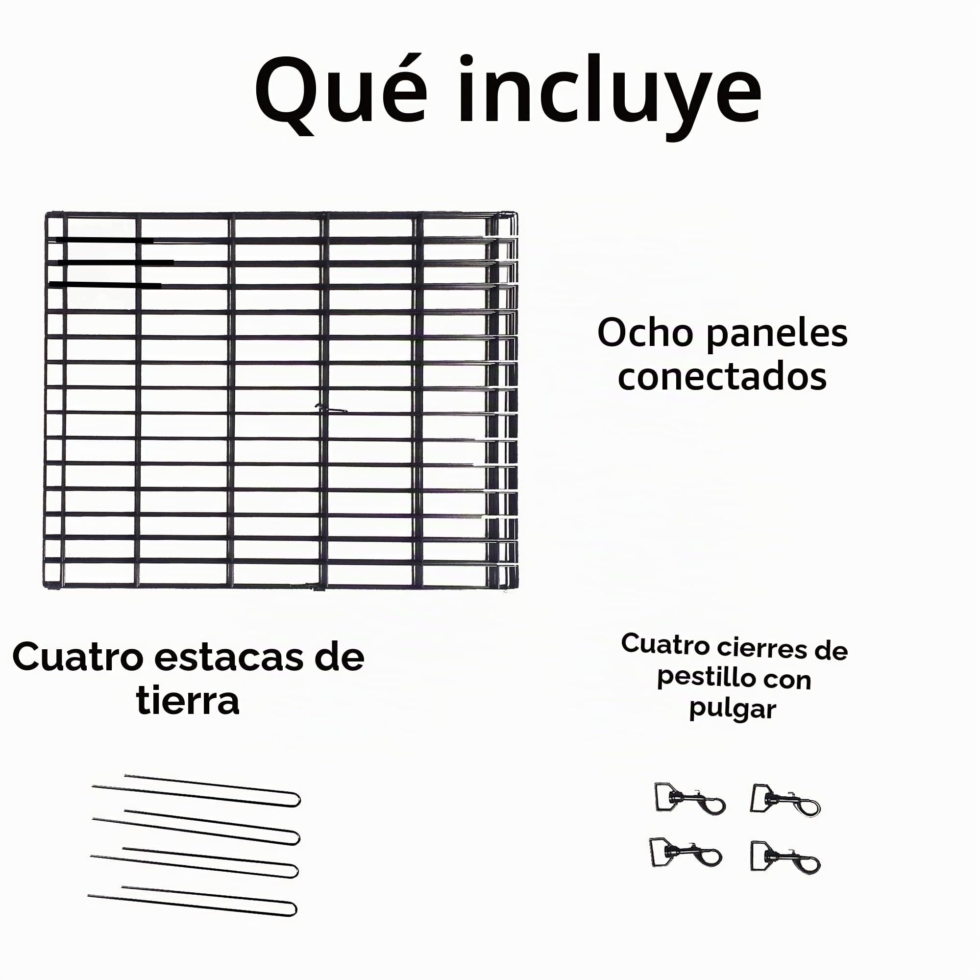 New World - Corral plegable de metal para perros y mascotas sin puerta, incluye estacas de conexión a tierra y proporciona 1,5 metros de espacio de juego, 76 cm de alto, revestimiento E-Coat negro