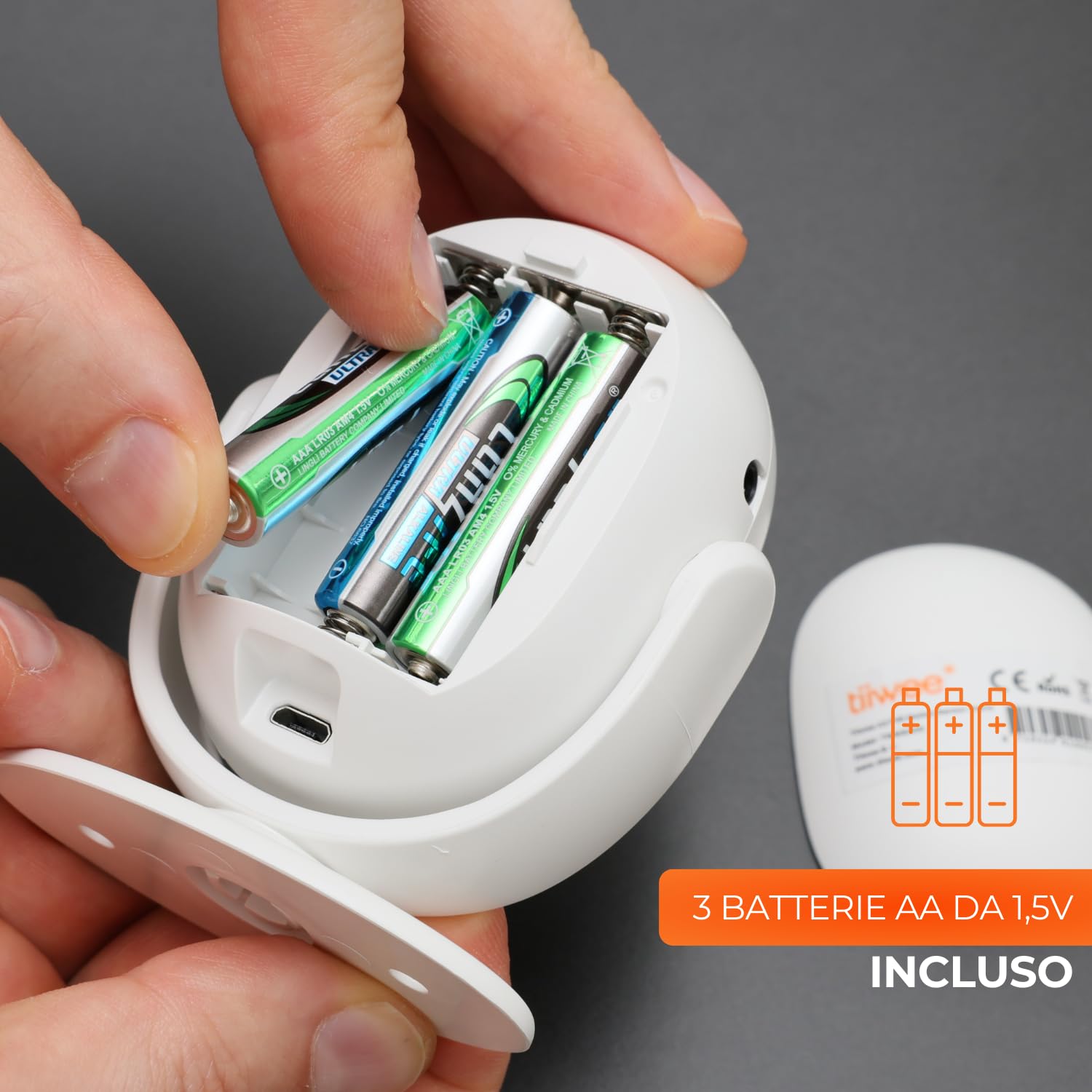 tiiwee A2 Rilevatore di Movimento e Allarme Sirena - Anti-Effrazione Sistema di Allarme con Telecomando - Sirena da 120 dB - Espandibile - Sicurezza Domestica