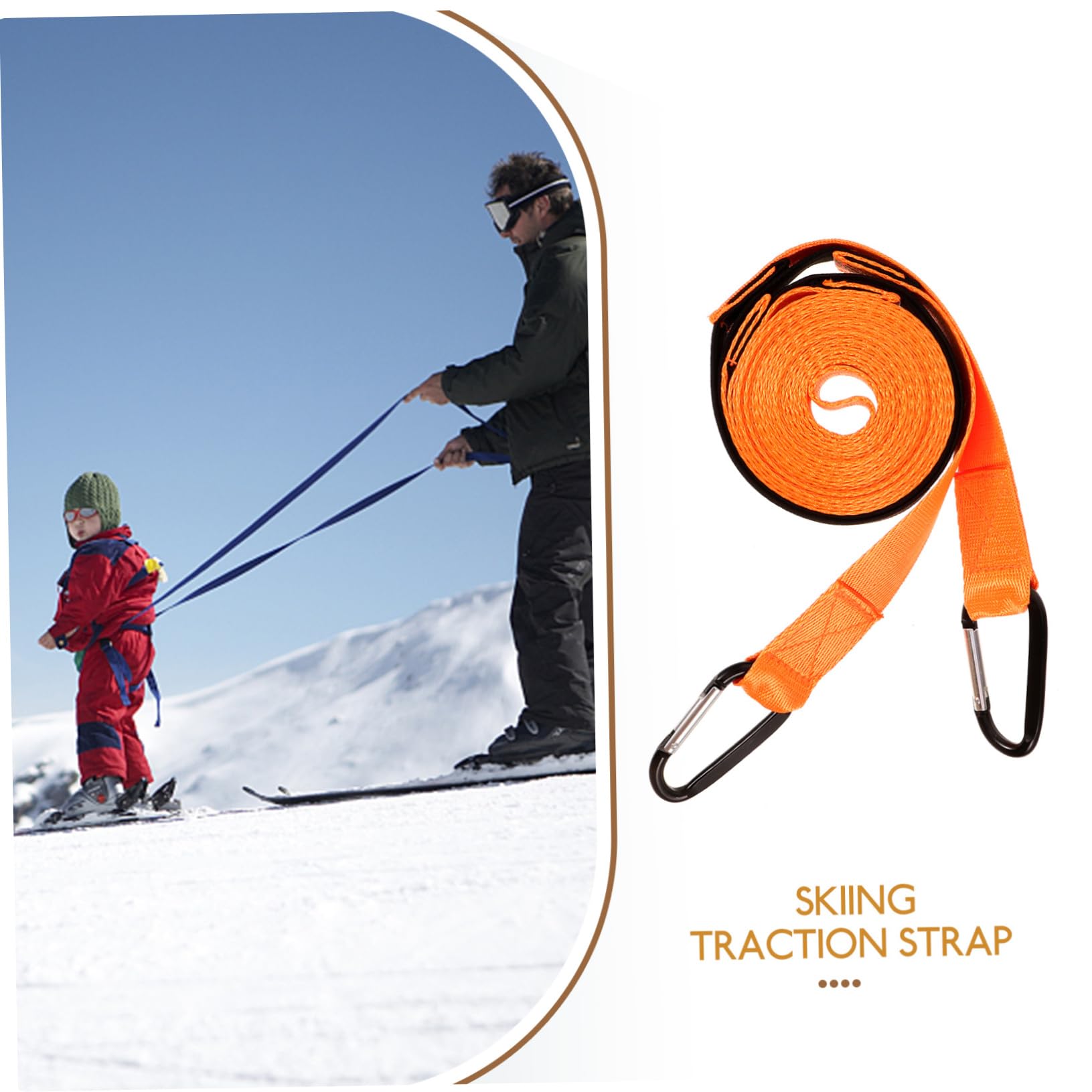 Yardwe 5 Ensembles Sangle de sécurité pour Le Patinage Laisse de Patin Masque de Ski Snowboard Chaussettes de Ski de Ski Laisse de Ski Harnais d'apprentissage du Ski Sangle en Nylon