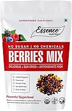 Essence Nutrition Certified Organic Berries Mix (500gm) - No Added Sugar, No Chemical Preservatives, USDA Organic - Mixed Berries Without Sugar For Eating