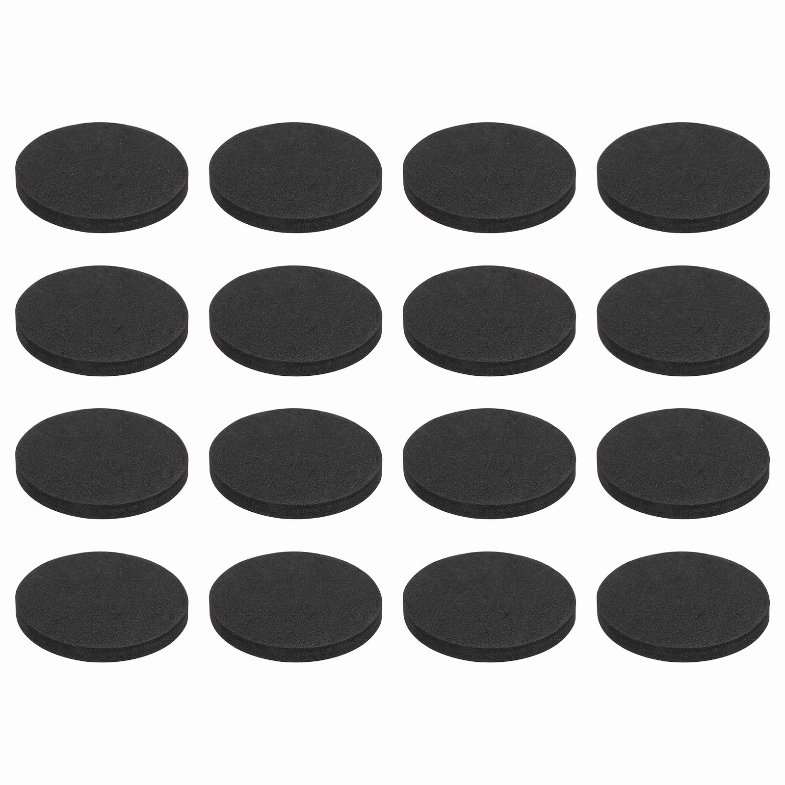 QUARKZMAN 16 Pezzi Piedini Isolanti per Altoparlanti 50mmx5mm Base Antiscivolo Schiuma Assorbimento Urto Nero